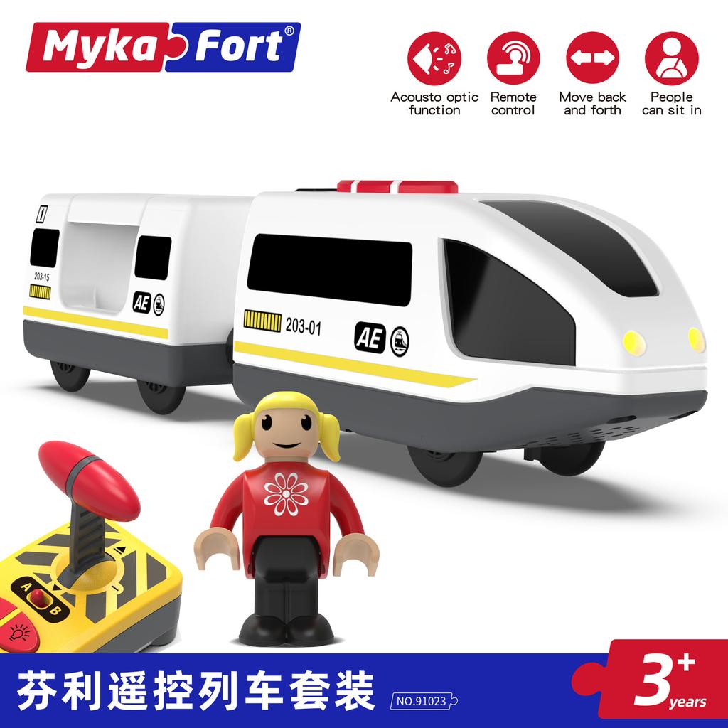 Электромобиль Поезд на радиоуправлении Детские развивающие игрушки Совместимый деревянный трек Оптовая продажа Игрушки для подарка малышу