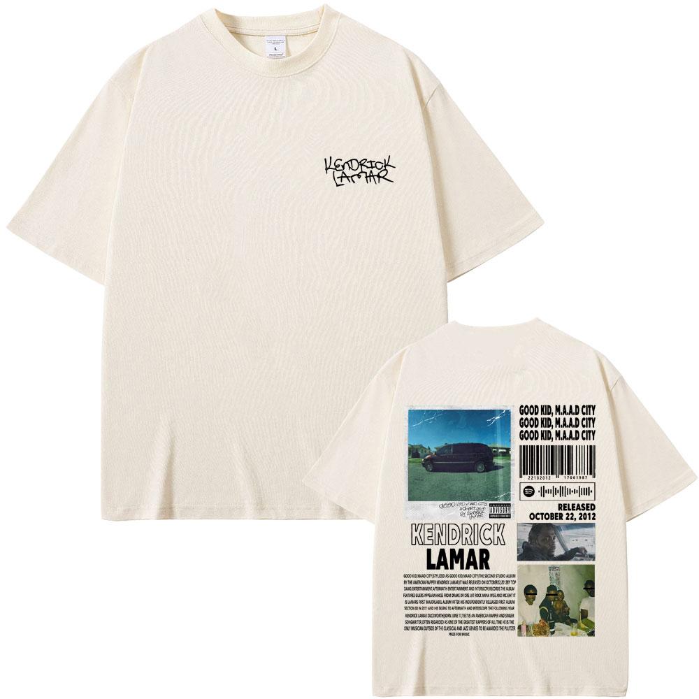 Футболка рэпера Кендрика Ламара Good Kid Money Trees Мужская хип-хоп винтажная оверсайз футболка с коротким рукавом Мужская модная трендовая футболка