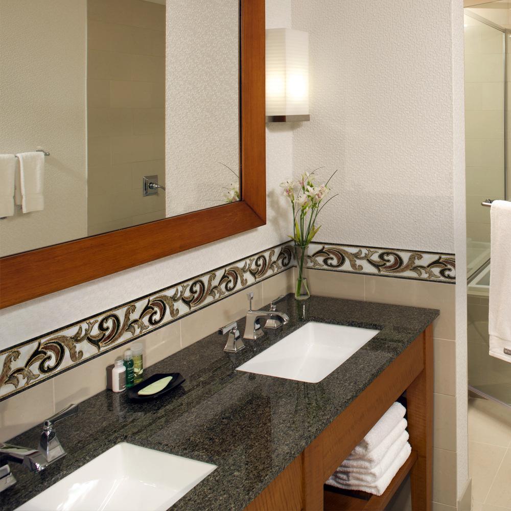 Позолоченный мозаичный плинтус, угловая наклейка на стену, ванная комната, офис, стекло, линия талии, домашний декор, водостойкий пол, волновод, художественные обои