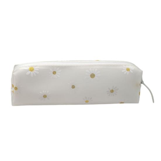 Flower Pencil Case, Large Capacity PVC Pen Pouch, Waterproof Stationery Bag for Students, School Supplies Organizer