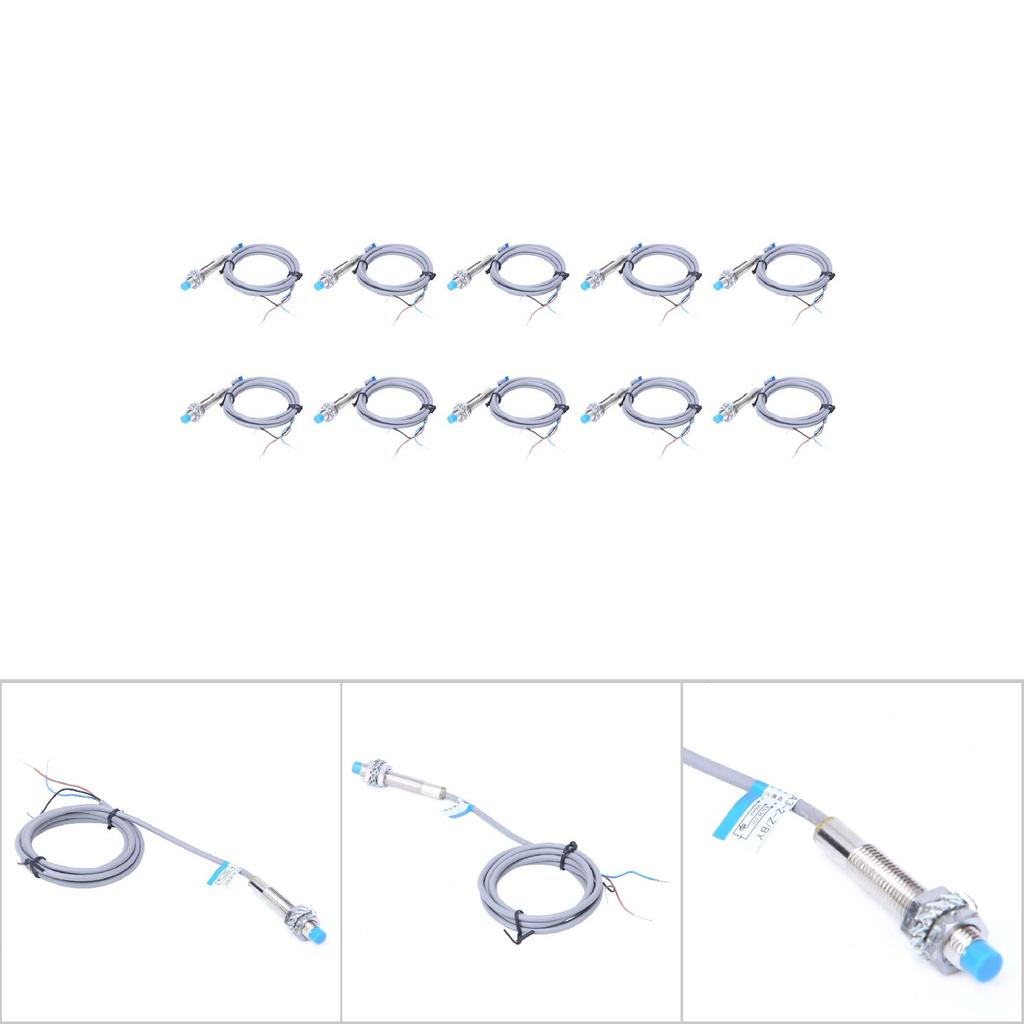JYIO 10 Pcs Proximity Switch LJ8A32 z BY M8 DC 3 Wire PNP NO Inductance Approach Switch