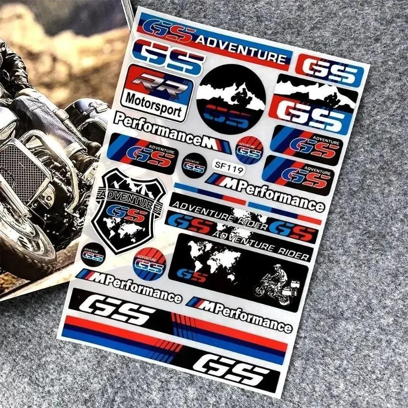 Popular New Motorcycle Stickers Suitable For BMW Modified Decals Shock Absorber Fuel Tank Side Box Tail Box Reflective Stickers