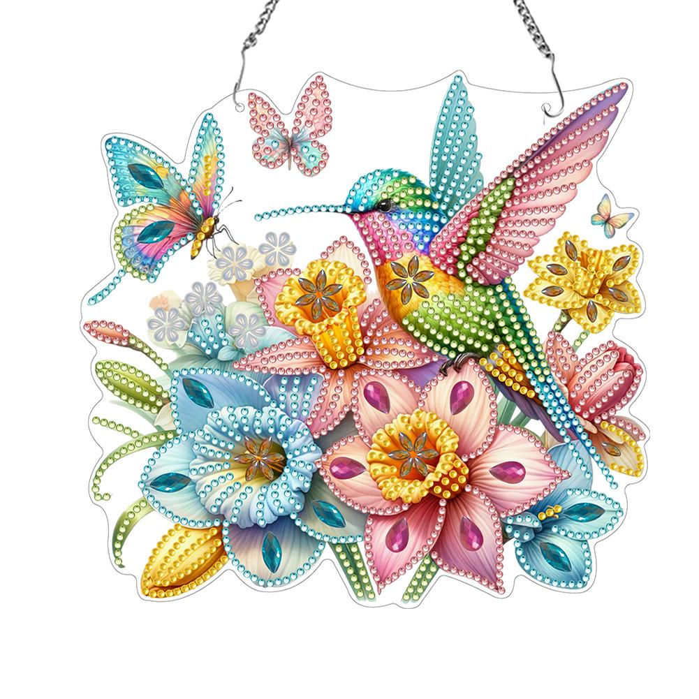 Акриловые туфли с животными Цветок 5D DIY Алмазная вышивка Точки Подвеска Стразы Алмазное искусство Подвески для окна для декора сада