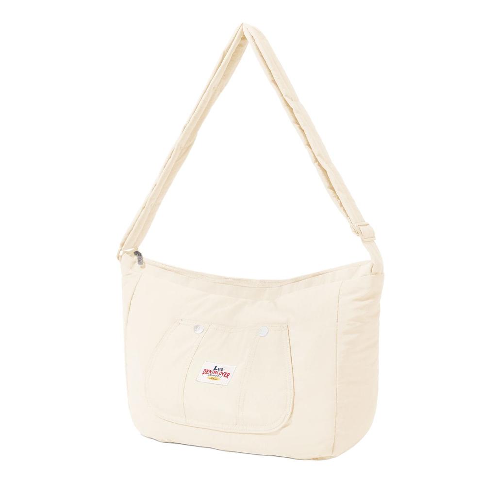 New Lee Fabric Shoulder Bag Regular Women's Ginger Yellow/Ecru/Navy Blue LE240134M