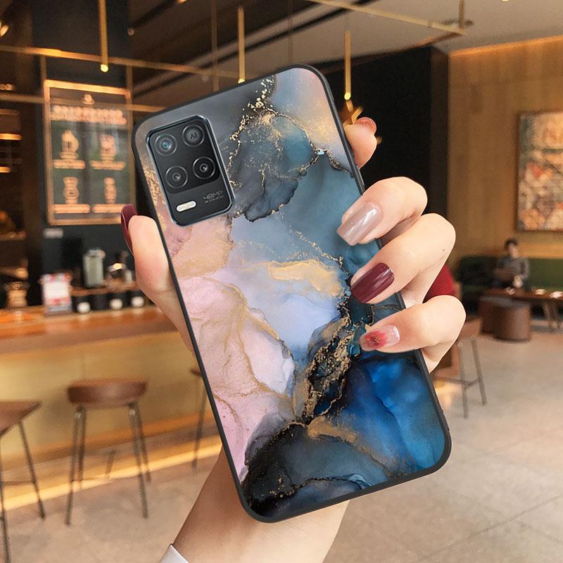 Чехол для телефона с синим мрамором для OPPO Realme 8 7 6 5 C3 C21 C20 C21Y C11 X50 X3 SuperZoom F19 A94 A74 A91 A53S A54 A15 A11