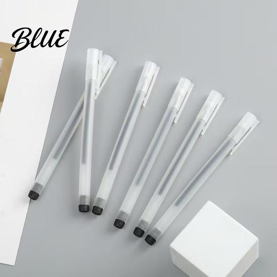 Гелевые ручки для студентов 12 шт. Гладкие чернила Быстросохнущие 0,5 мм Тонкий стержень Письменные принадлежности Офисные Минималистичные Матовая зона захвата И Школьные принадлежности