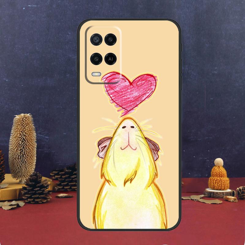 Милый Мультяшный Чехол для Морской Свинки Для Oppo A94 A74 A54 A15 A17 A57 A6 A5 Pro A16 A76 A96 A40 A60 A80 A18 A38 A58 A78 A98