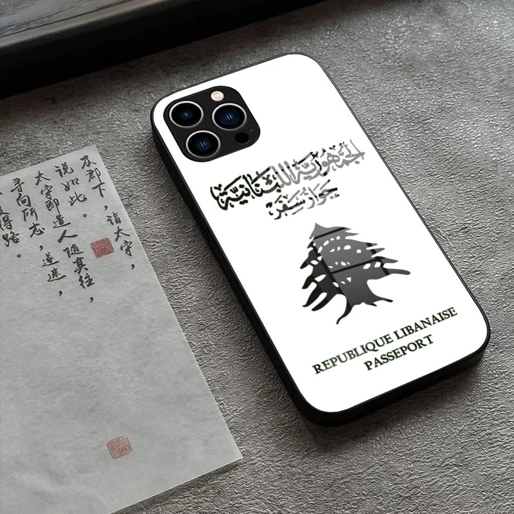 Lebanon Flag Phone Case Glass For iPhone 17 16 Promax 15 13 Pro 14 Plus 17 Pro 12 mini Galaxy S25 24 23 Black Covers