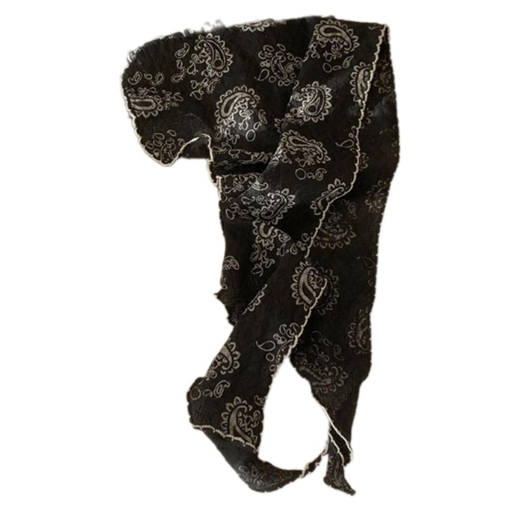 Multiuse Flower Print Headscarf Thin Headwrap Photo Bandana for Women Fashionable Head Covers for Spring Music Festival