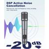 Wireless Microphone, Dual Handheld Dynamic Microphone with Rechargeable Receiver, 200ft Range, Plug and Play, Karaoke Mic