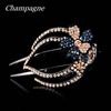 Crystal Hairpins Flexible Headwear Hollow Claws Heart  Flower Acrylic Rhinestone Hair Clip