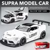 1/22 масштаб Toyota Supra литая модель гоночного автомобиля со звуком и светом инерционный звуковой эффект коллекция украшений для мальчиков подарок