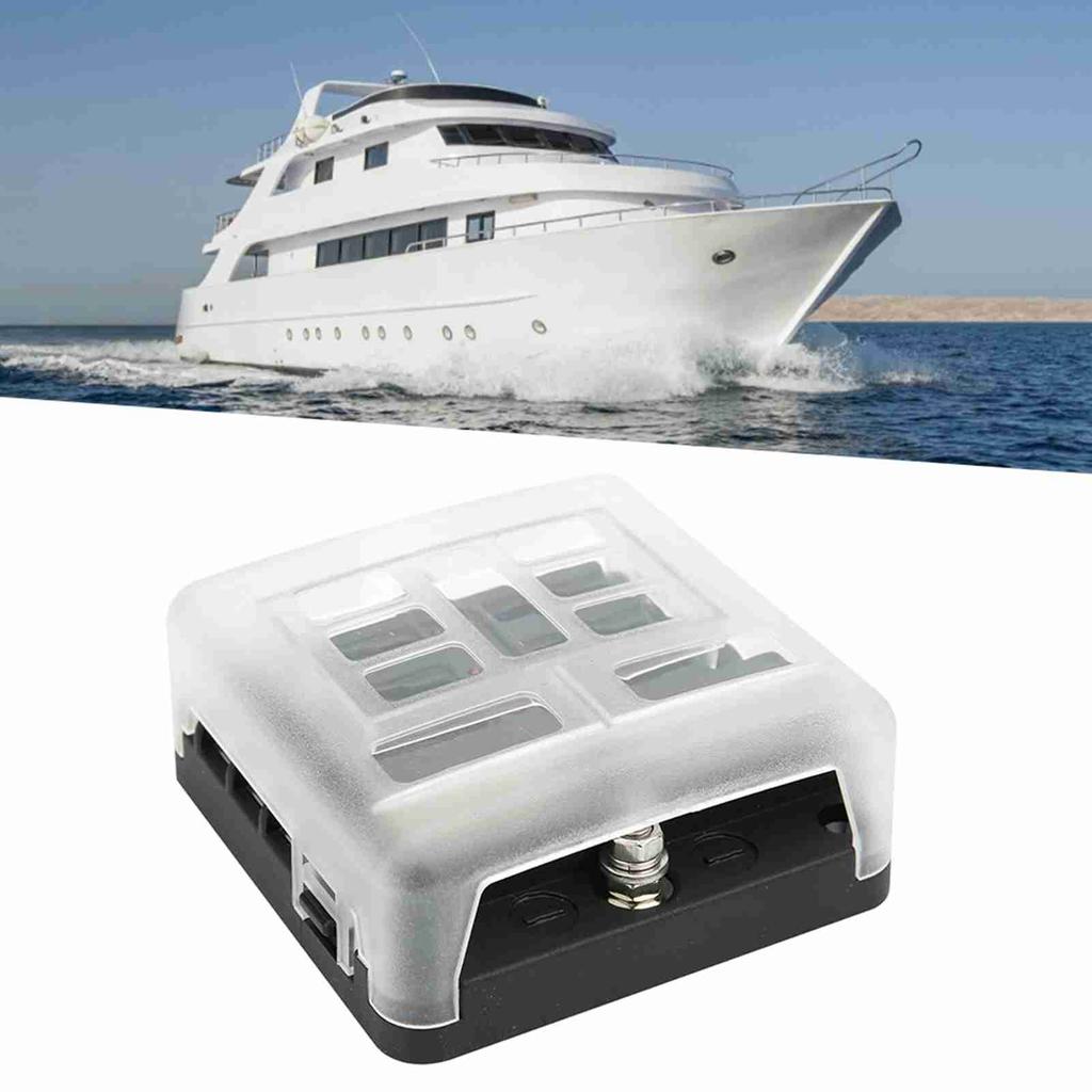 Блок предохранителей на 6 гнёзд для автомобиля, лодки, распределения питания, держатель ножевых предохранителей, панель 12В?32V