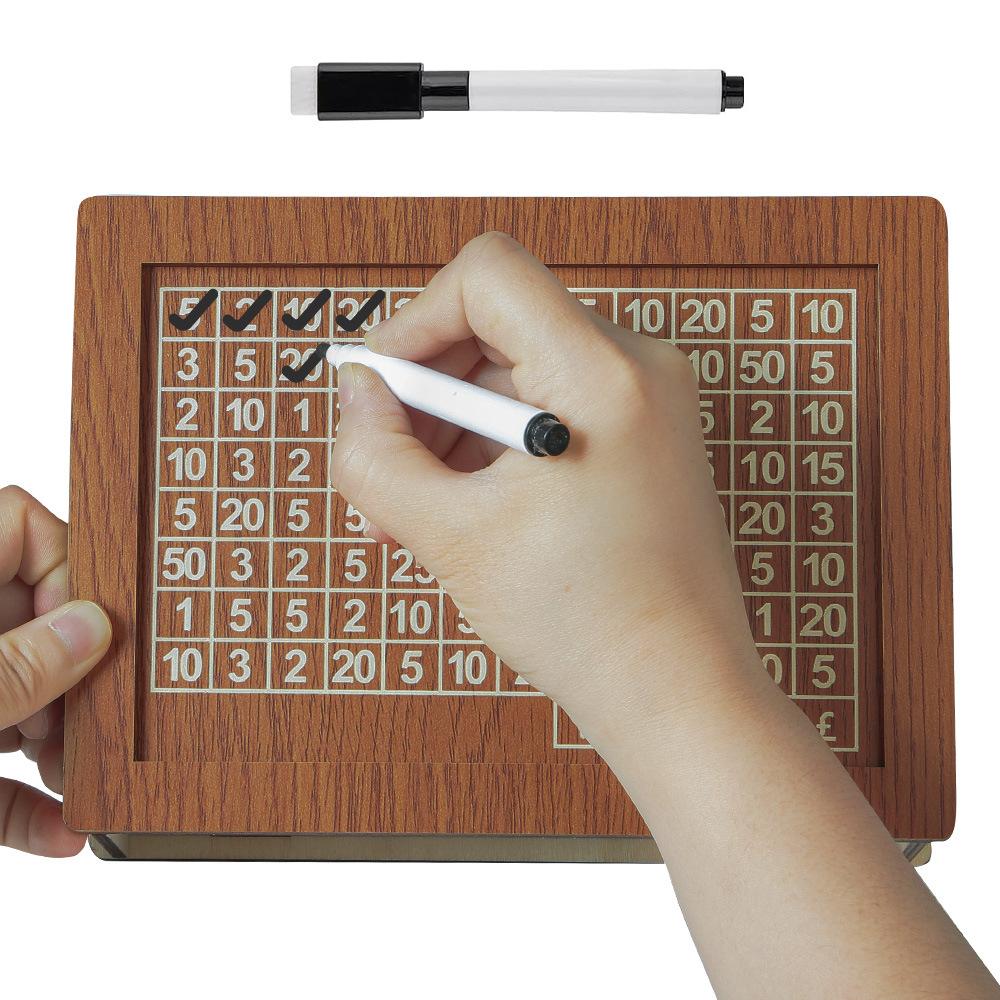 Деревянная копилка для денег, копилка для хранения денег со счетчиком целей сбережений, многоразовая копилка ручной работы, подставка для монет, чехол для хранения