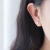 Temperament No Ear Piercings Ear Bone Clips Small Moonstone Antler Ear Clips Christmas Earrings