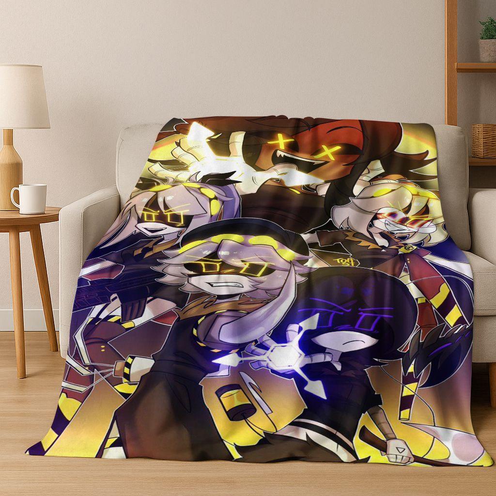 Cartoon Murder Drones Uzi Robot Art Flannel Blanket,Cozy Soft Throw Blanket for Home Bedroom Bed Sofa Picnic Cover Gift Kids