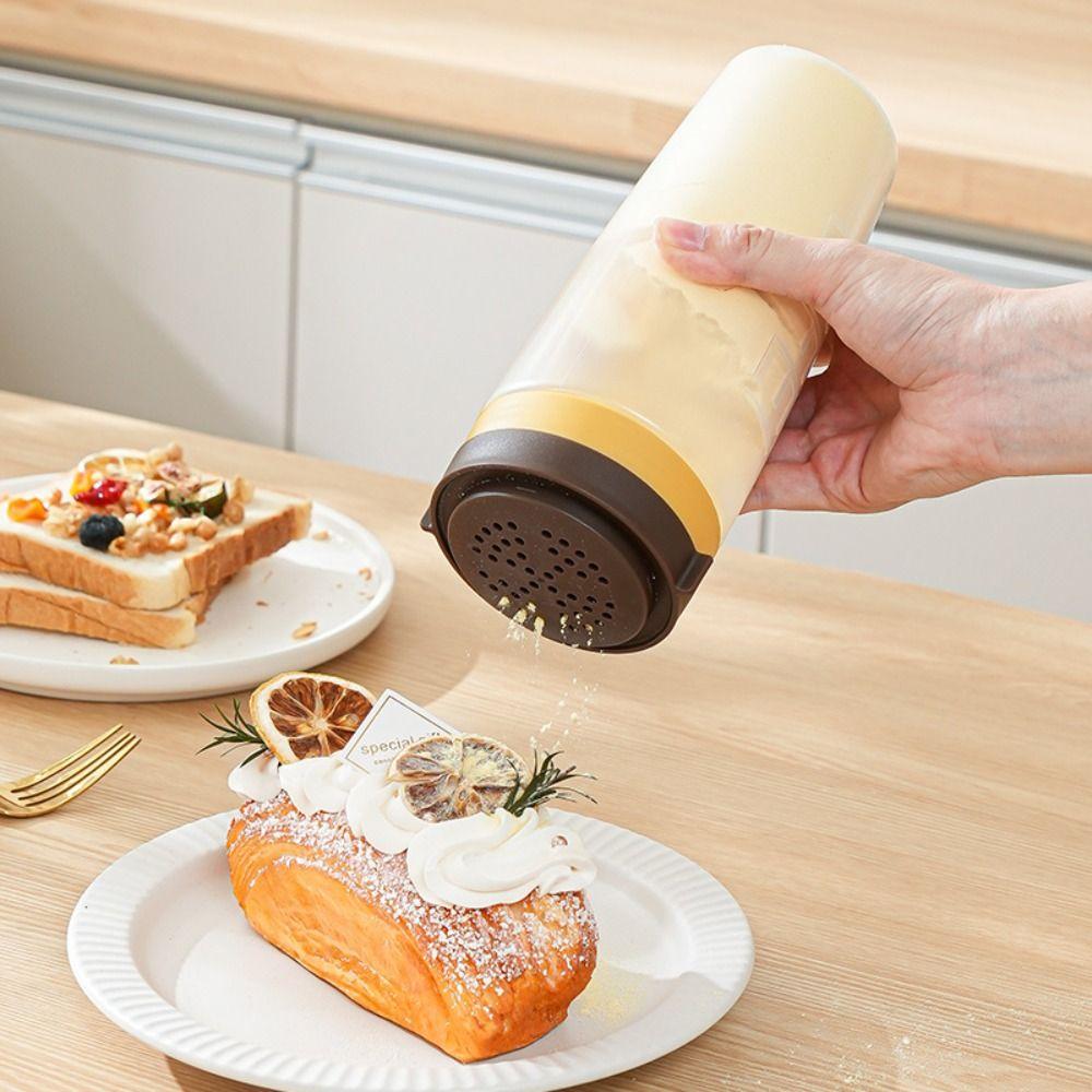Rotary Mixing Chamber Flour Shaker Plastic Seasoning Shaker New Design Powder Shaker Bottle