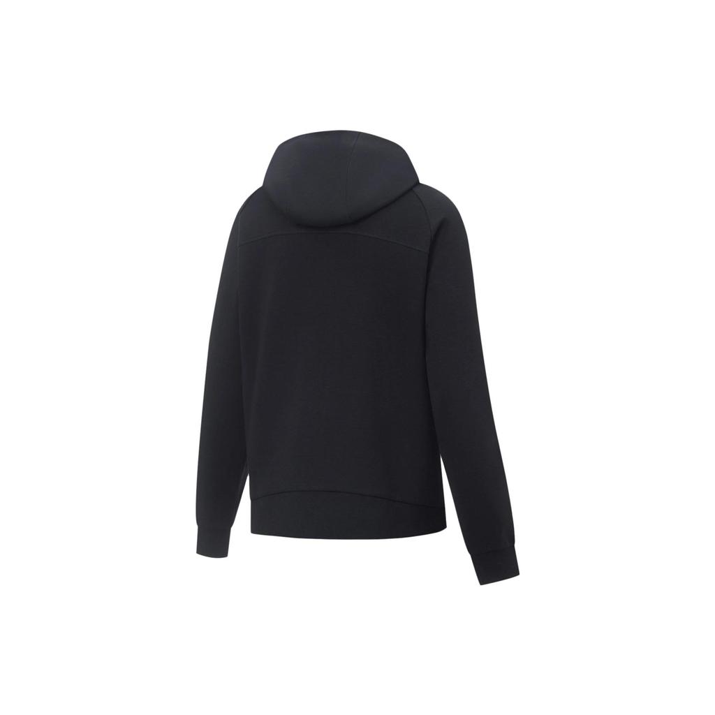 Li-Ning Fitness Series Solid Color Hooded Sweatshirt Women Sweatshirt Black AWDT520-2