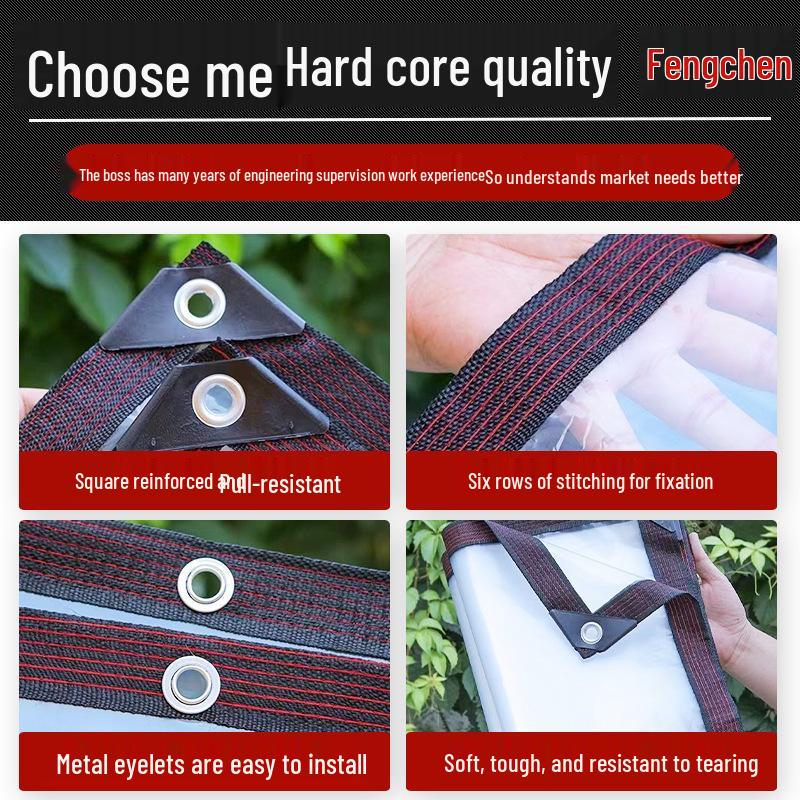 Прозрачный всепогодный уличный навес - Прозрачный водонепроницаемый чехол из полиэтилена, ветрозащитный чехол для балконов