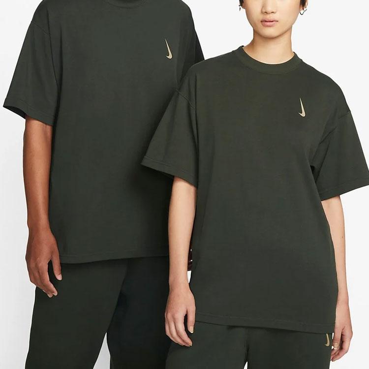 Nike Футболка Billie Eilish (короткий крой) из коллаборации с колёсами Billie Eilish (Азия) Уличная одежда Sequoia унисекс DQ7756-355