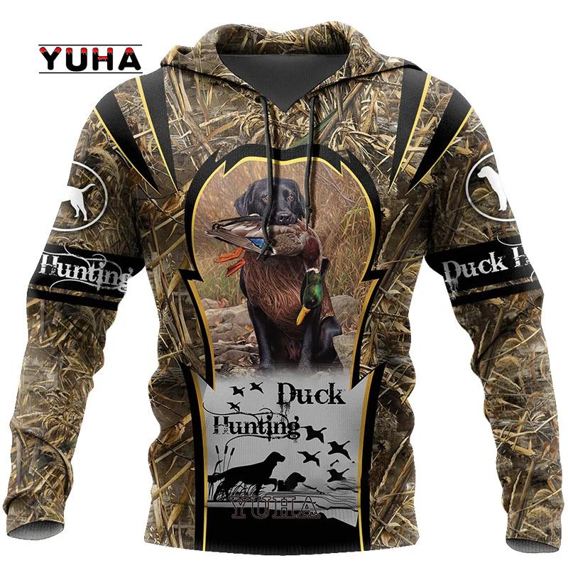 Охотничья мода деревенский мужчина / девушка охотник утка охота животное камуфляж татуировка пуловер спортивный костюм толстовки мужчины / женщины 3Dpri
