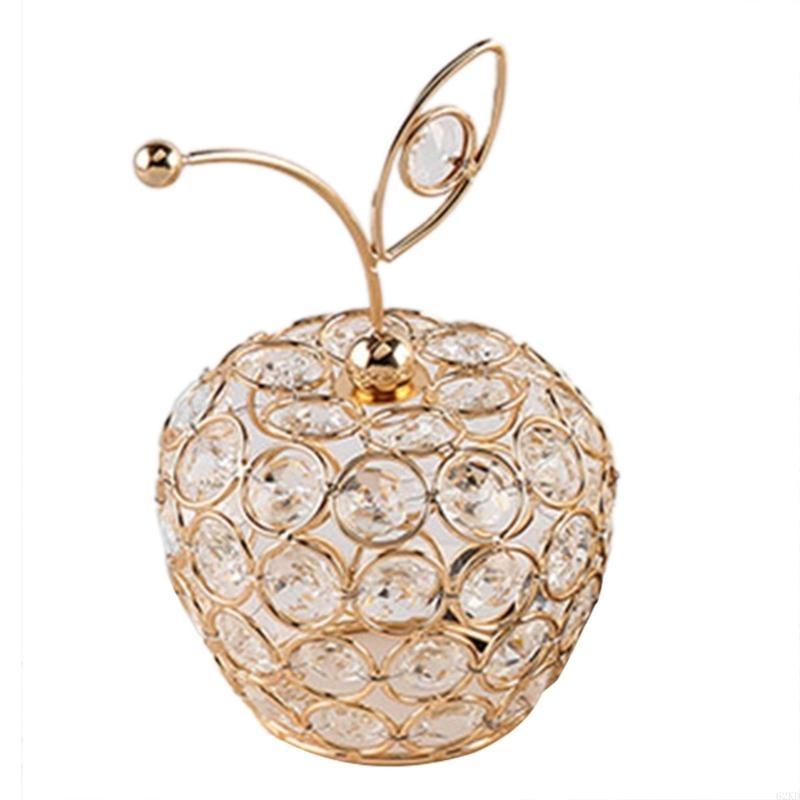 62KD Crystal Fruit Statue Artificial Fruit Statue Desktops Centerpieces for Office