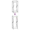 Firewood Rack White 34 x 25 x 100 cm Cold Rolled Steel