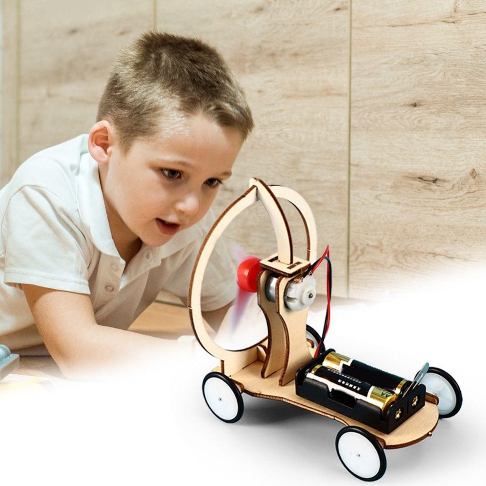 DIY Kits STEM Electric Wind Car Scientific Science Experiment Toy Premium Wind Power Car Kids