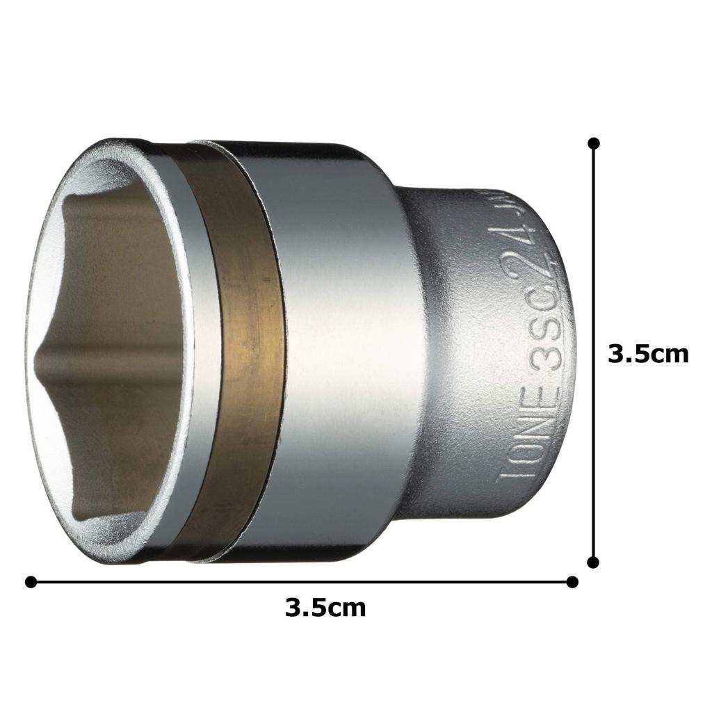 TONE Nut Catch Socket Drive Angle Width Across Flats 24mm (hexagonal) 3SC-24 9.5mm (3/8")