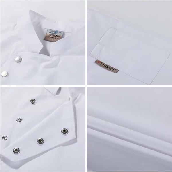 Куртка шеф-повара с коротким рукавом для мужчин и женщин, рубашки для кухонного повара, унисекс, униформа официанта в ресторане, топ