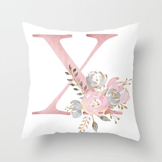 26 Letters Cushion Cover Letter Home Decorative Pillowcase Polyester Throw Pillow Case Cushion Cover For Sofa Almohada Hot Zt25