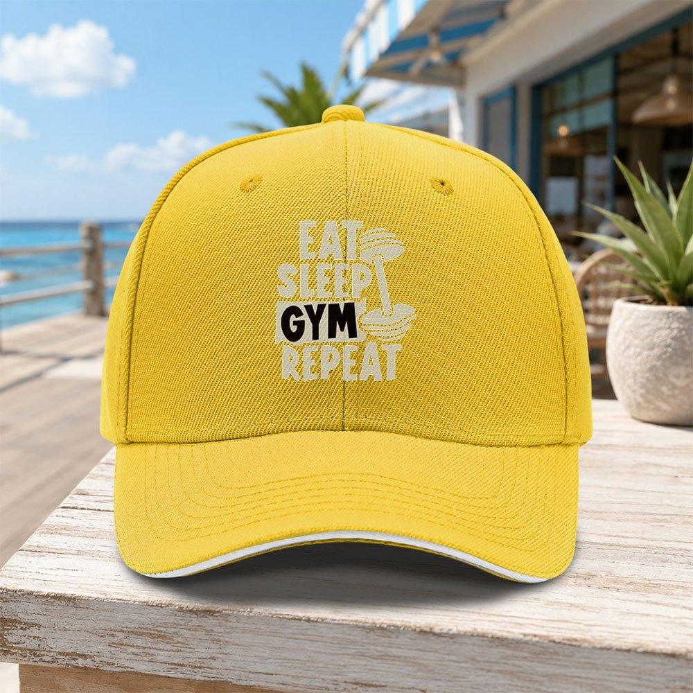 Unisex Dumbbell Sandwich Baseball Cap Street Fashion Outdoor Sports Duckbill Hat for Fitness Trendy Gifts
