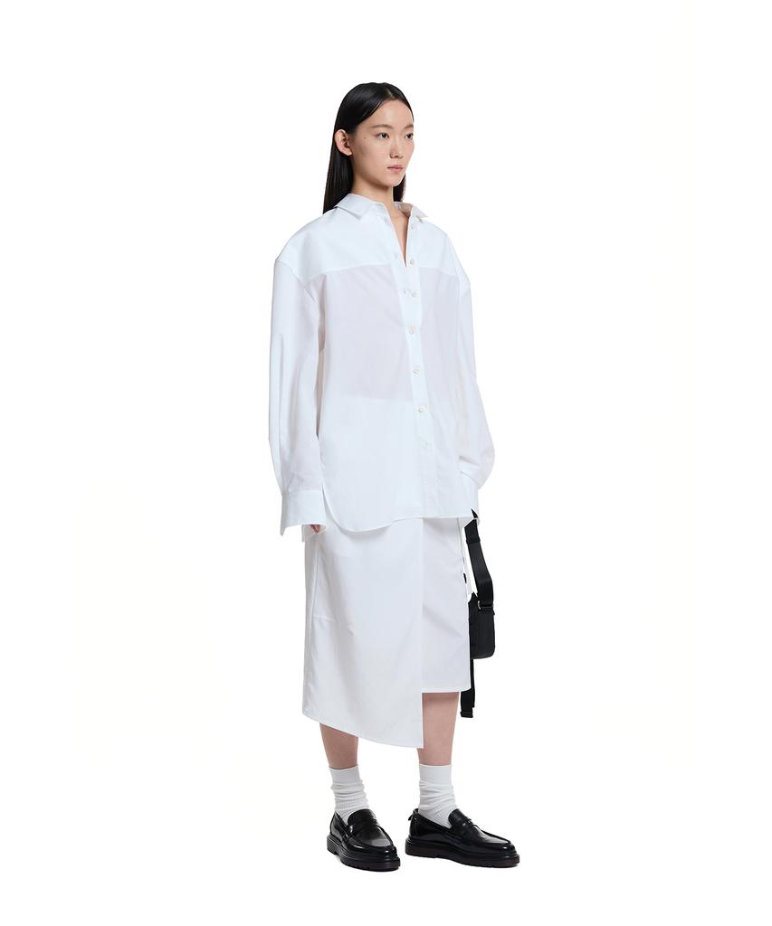Trunk Project Belted Wrap Skirt_White