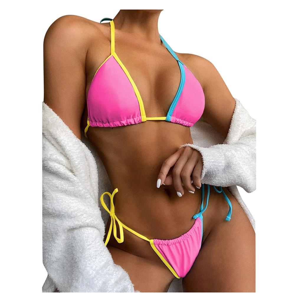 Женщины Bandeau Bandage Bikini Set Push-Up Бразильские купальники Пляжная одежда Купальник
