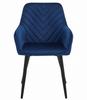 NANA chair - navy blue velvet / black legs x 2