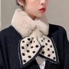Зимний воротник плюшевый шарф Толстый плюшевый воротник шарф шаль женский теплый шарф