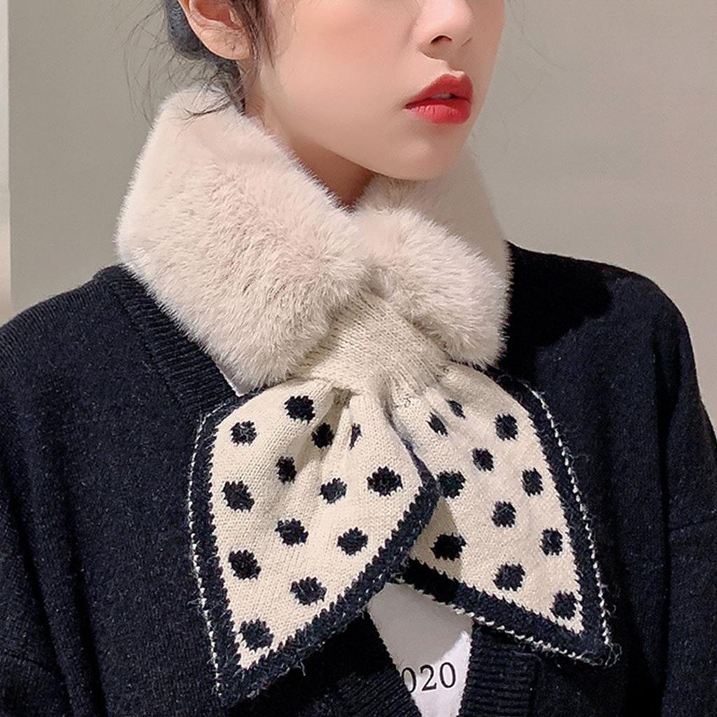 Зимний воротник плюшевый шарф Толстый плюшевый воротник шарф шаль женский теплый шарф