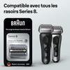 Tête de rasoir - BRAUN - Cassette SERIES 8 83M Mat