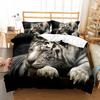 Animal White Tiger Bedding Set Scenery Comforter 3D Print Luxury Duvet Cover Set Home Textile Decor Full Queen King Single Size