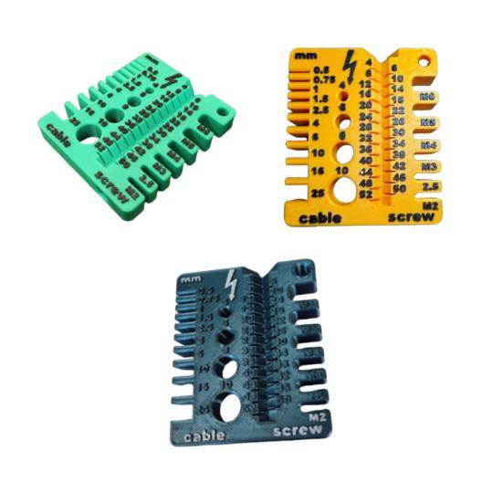 Измерительный инструмент для винтов и проволочных калибров Yousheng, точный стандартный двухсторонний 3D-печатный калибр PLA, инструмент для измерения толщины гаек и болтов