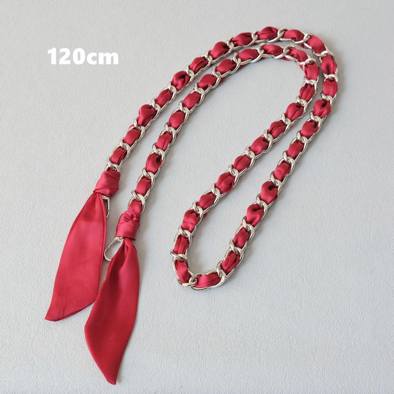 Новая Мода Весна Женская Сумка Аксессуар Цепочки Съемный Длинный Кросс-Боди Однотонный Милый Шелковый Ремешок Женский Роскошный Цепочный Ремень Ручки для Сумки