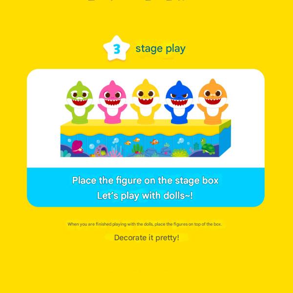 PINKFONG Игра с пальчиковыми куклами Baby Shark, популярные корейские игрушки