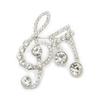 Brooch Treble Clef Musical Note Lapel Pin 16th Note Wedding KS52000 Women's Men's