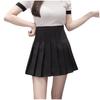 (SU)Модные женские плиссированные повседневные однотонные мини-юбки трапециевидной формы с высокой талией