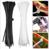 100pcs/bag Plastic Nylon Cable Ties Self-locking Cord Straps Adjustable Cables Fastening Loop