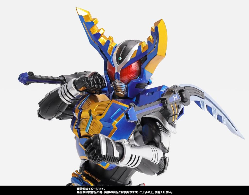 S.H.Figuarts (True Bone Carving Method) Kamen Rider Gatack Hyper Form, approximately 150mm tall, made of PVC and ABS, pre-painted figure.