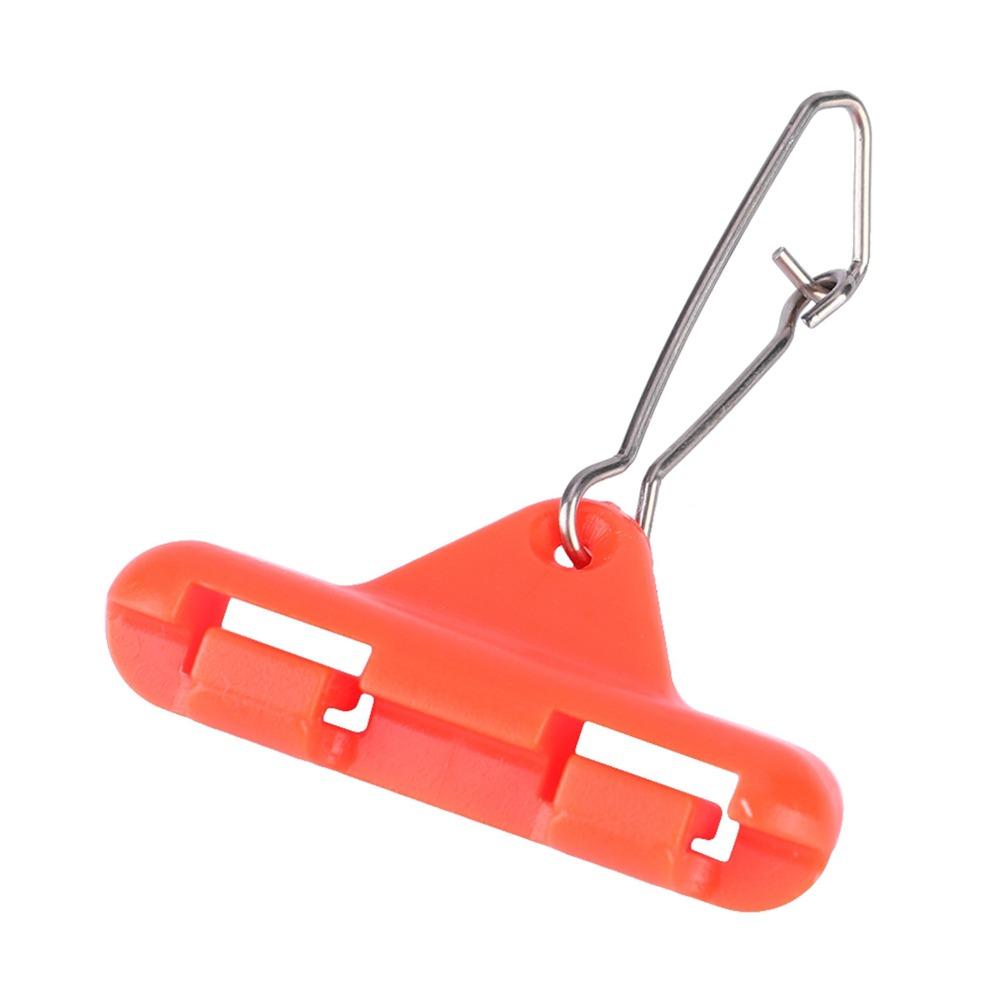 30PCS Orange Red Fishing Rig Booms Double Lock Snaps Sliding Rig Boom Zips Slider Boom  Boat Fishing