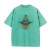 Geometric Sunset Forest Atmosphere ONeck Washed T Shirt NEW YEAR DAY Summer Tees Cute  Cotton Fabric Washed Tee Shirts Unisexs
