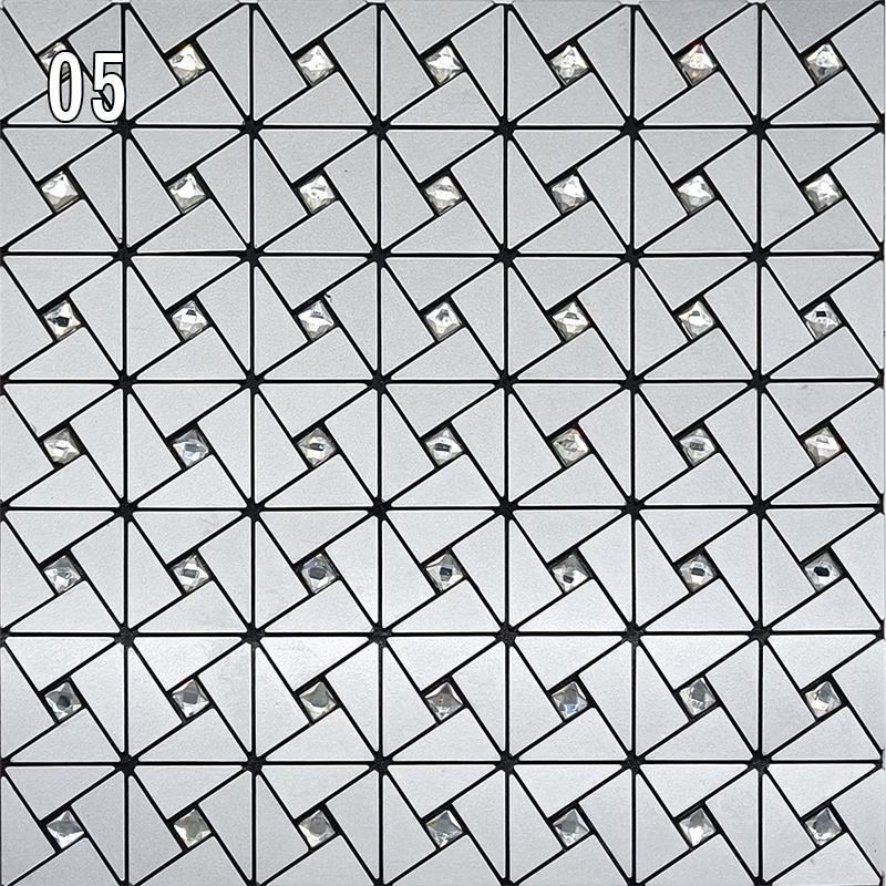 Наклейка на стену из металлической мозаики в европейском стиле, самоклеящаяся настенная плитка, фартук для гостиной, фон для телевизора, настенный декор, мозаичная палочка