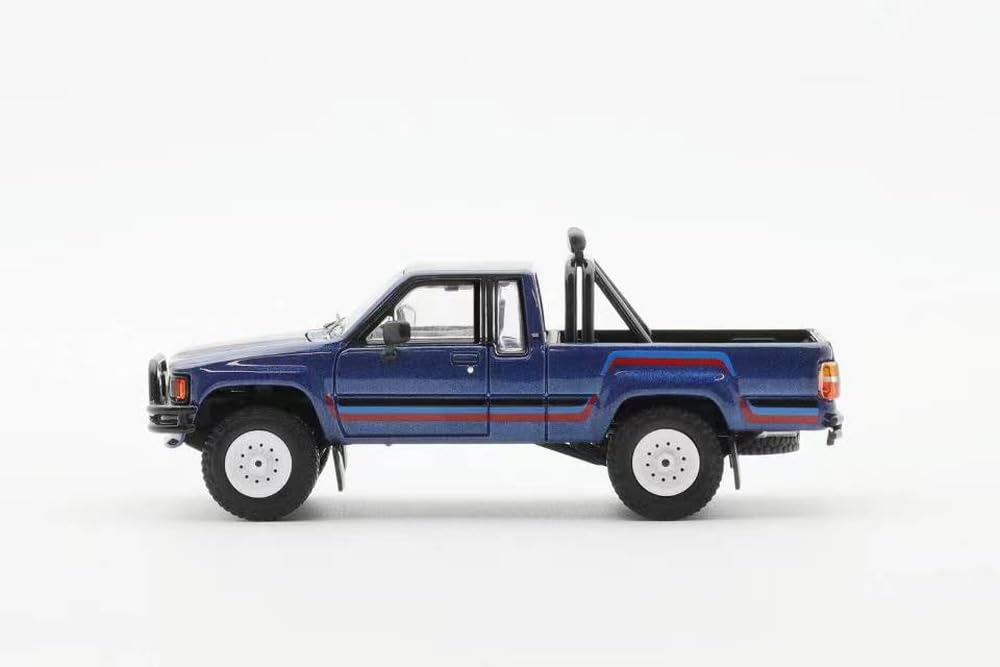 Gaincorp Products 1/64 Scale Toyota Hilux SR5 XTRA Cab 1985 - (LHD) - Blue, Finished Model